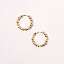 14K Gold-Dipped Ball Hoop Earring