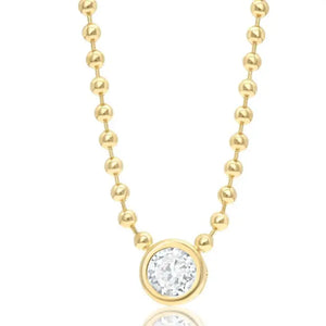 Diamond Gemstone Charm Necklace