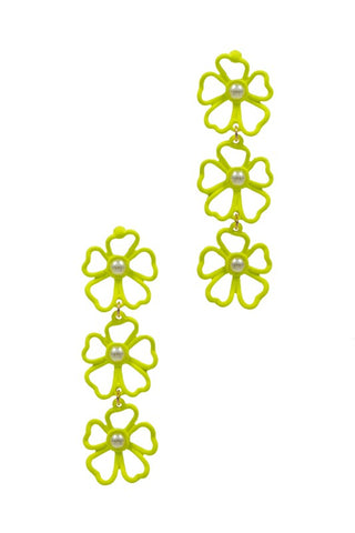 Linear Flower Earrings