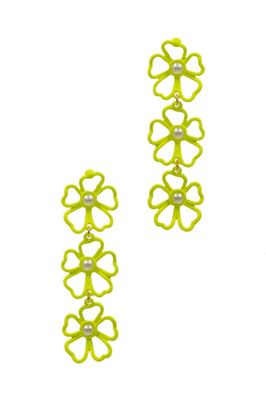 Linear Flower Earrings