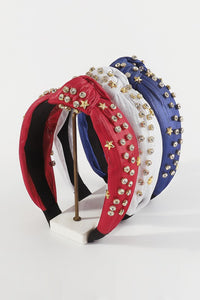 4th of July Star Top Knot Headbands