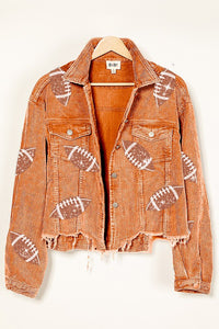 Sequin Football Corduroy Jacket