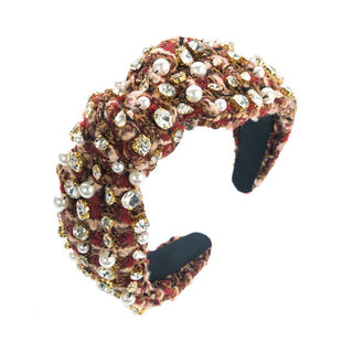 Plaid Rhinestone/Pear Headband