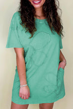 Flower Patchwork T Shirt Dress