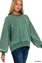 Acid Wash Fleece Oversized Pullover