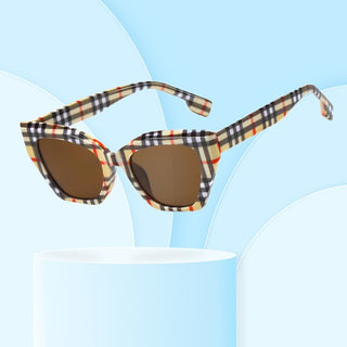 Plaid Cat Eye Sunnies