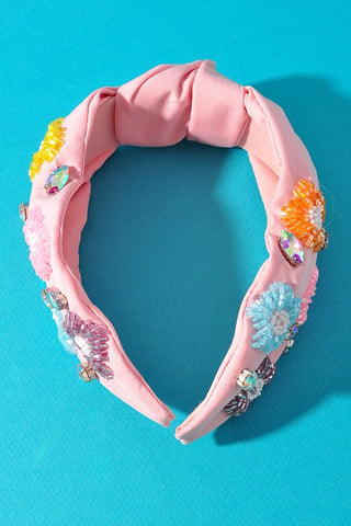 Seed Bead Flower Headband