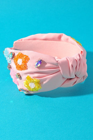Seed Bead Flower Headband