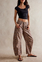 Leopard Barrel Jean