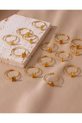 Bubble Initial Adjustable Rings