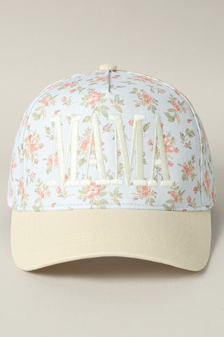 Mama Embroidered Flower Patterntrucker Hat
