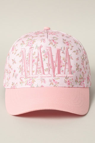 Mama Embroidered Flower Patterntrucker Hat