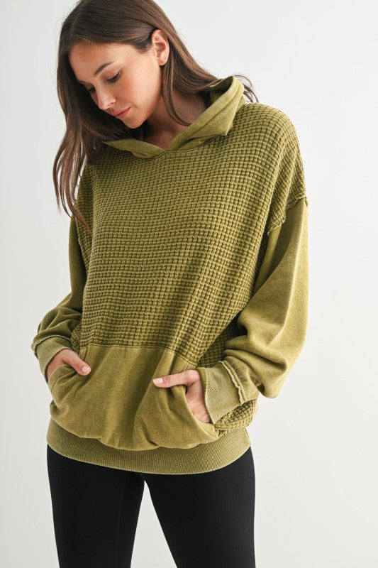Duality Waffle Knit Hoodie