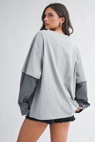 Ellis Pinstripe Top