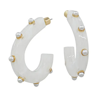 Pearl Bead Detail Hoop