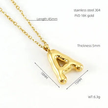 Glossy Bubble Initial Necklace
