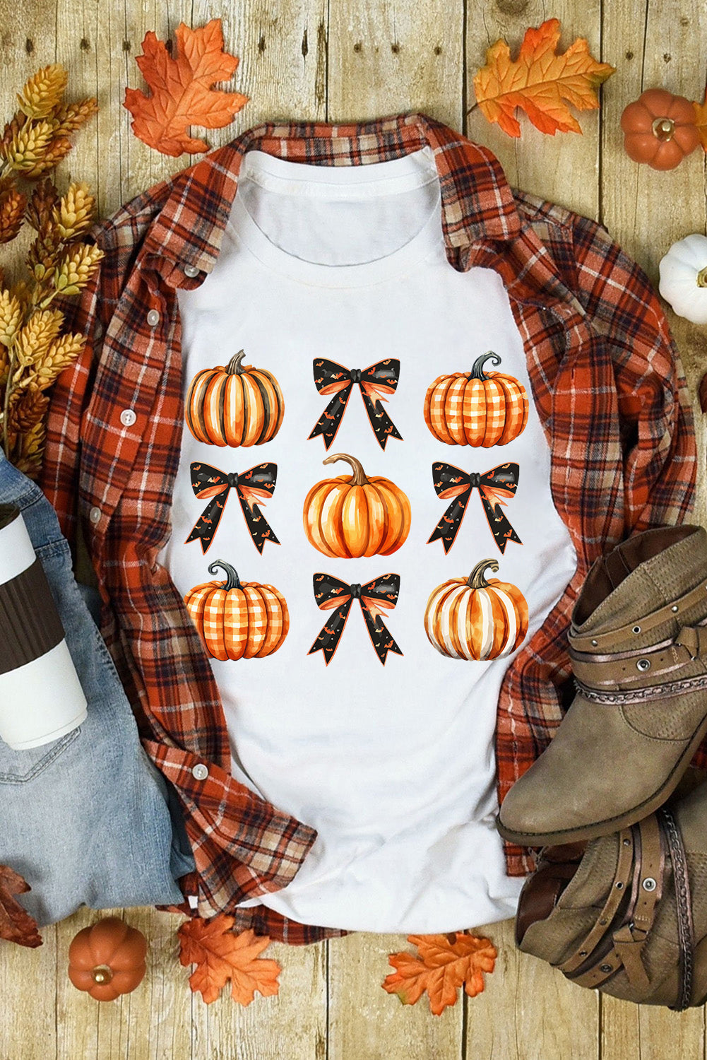 Bows & Pumpkin Graphic Tee