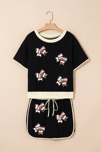 Football Bow Patch Set