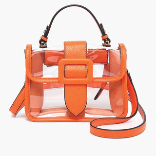 Toni Clear Flapover Crossbody Bag – Stadium Purse
