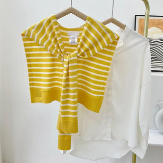 Stripe Faux Cardigan