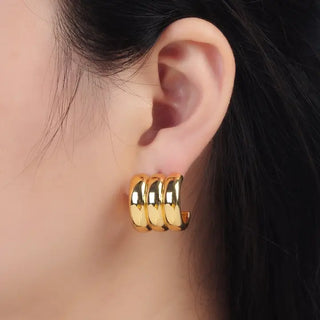 Triple Band Earring
