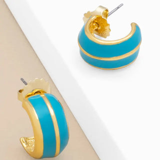 Colorful Enamel Huggie Earring