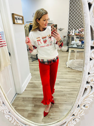 Christmas Espresso Martini Bow Sweatshirt