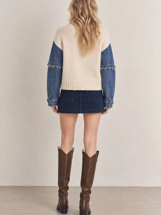 Remy Denim Sleeve Cardigan