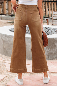 PRE ORDER- Bree Cropped High Rise Wide Leg Jeans
