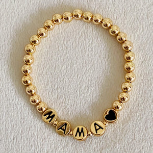 Mama & Gigi Gold Beaded Bracelet