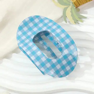 Gingham Barrette Hair Clip