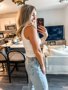 Rib Tank Built in Bra Tank