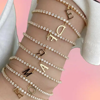 Initial Tennis Bracelet