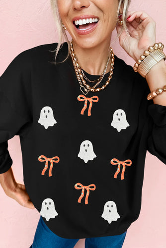 Sparkle Ghost & Bows Sweatshirt