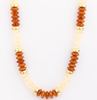 Jules Necklace - Natural & Brown