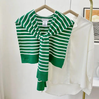 Stripe Faux Cardigan