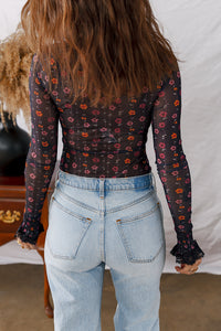 Floral Mesh Bodysuit