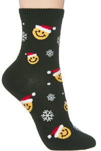 Smiley Santa Socks