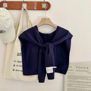 Knitted Knotted Faux Cardigan