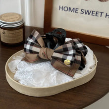 Plaid Bow Hair Claw