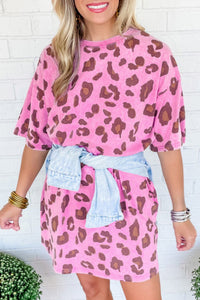 Tess Leopard Tshirt Dress