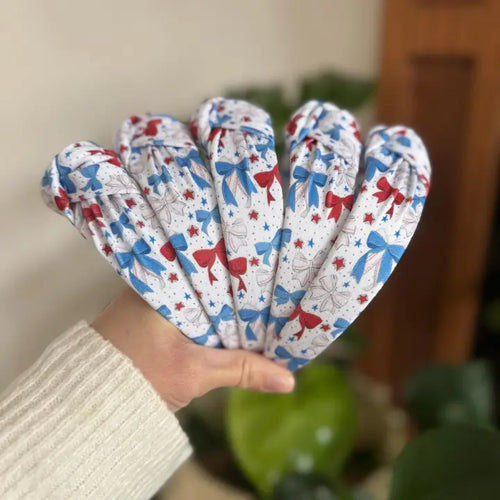 Red, White & Blue Bows Headband