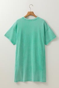 Flower Patchwork T Shirt Dress