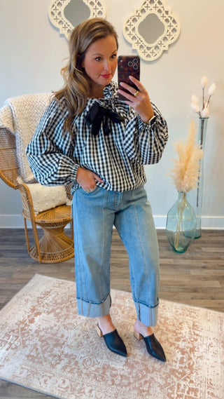 Chic Gingham Blouse