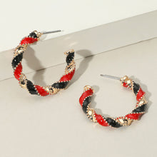 Gameday Twisted Beaded Spiral Hoop Earrings