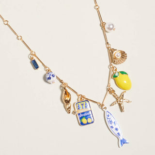 Mediterranean Coastal Charm Necklace