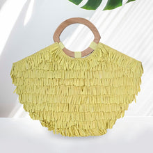 Raffia Fringe Tote Bag