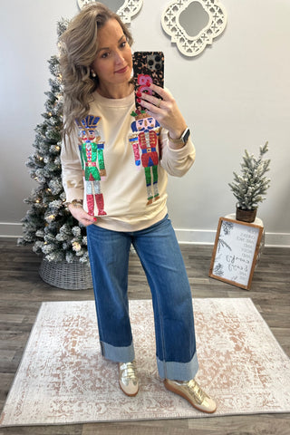 Double Sequin Nutcracker Sweatshirt