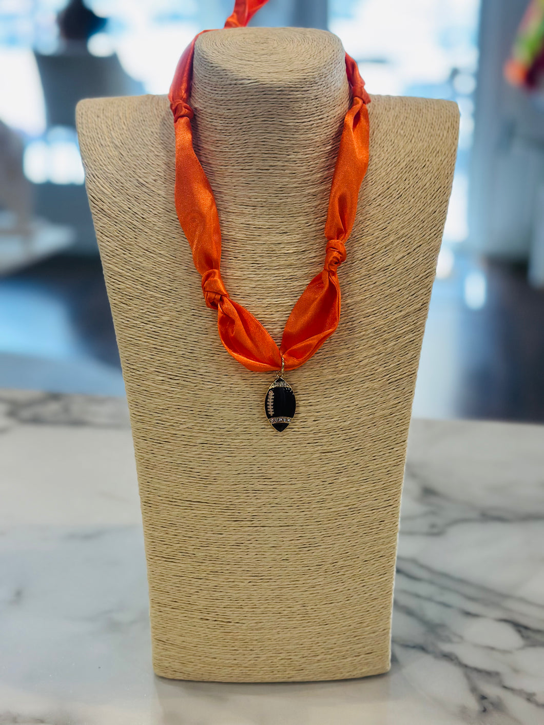 Scarf Football Necklace