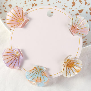 Sea Shell Shape Mini Hair Clip Set